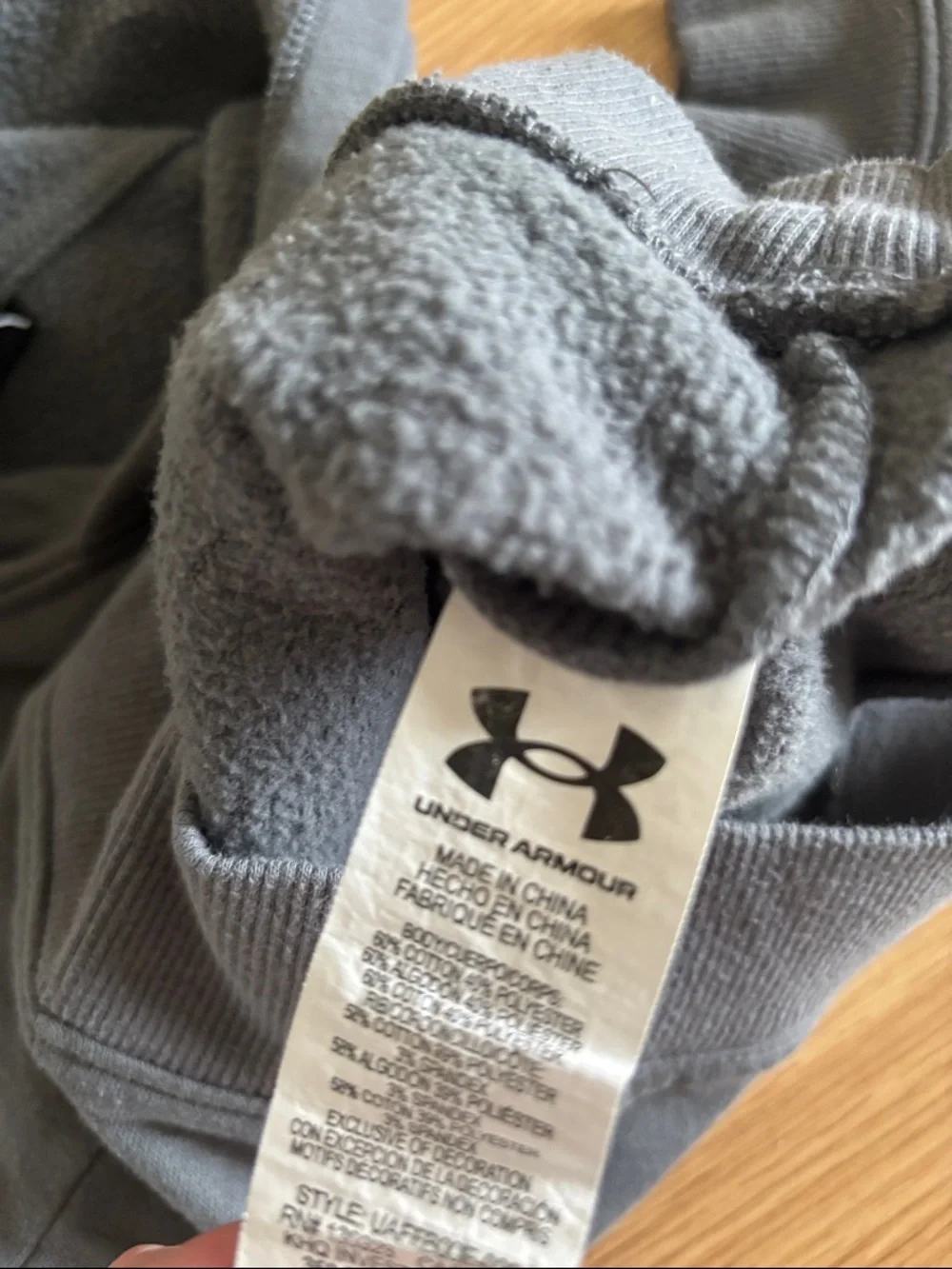 Under Armour Gray Hoodie with‎ Black Logo